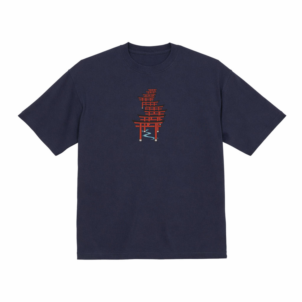 Japanese Torii Gate Premium Cotton Heavyweight Embroidered T shirt