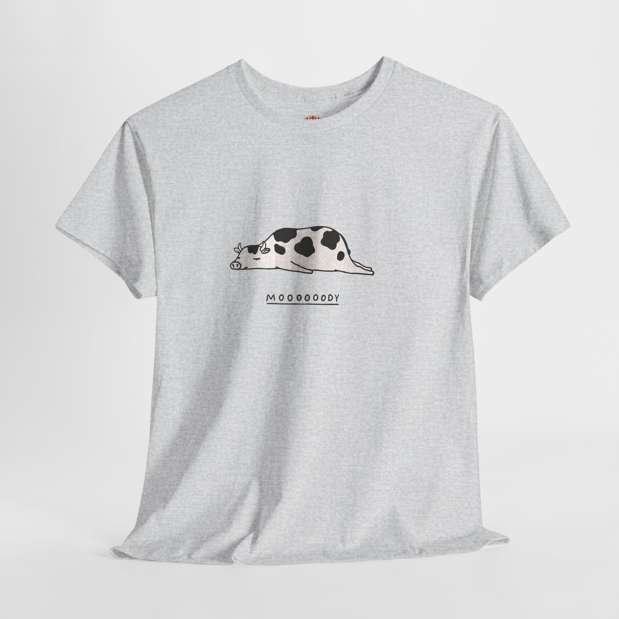 おもしろいムーディー牛刺繍パーカー | スウェットシャツ | Tシャツ