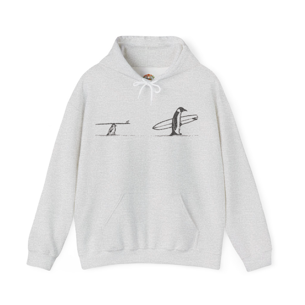 Penguin Surfing Embroidery Hoodie | Sweatshirt | T-shirt