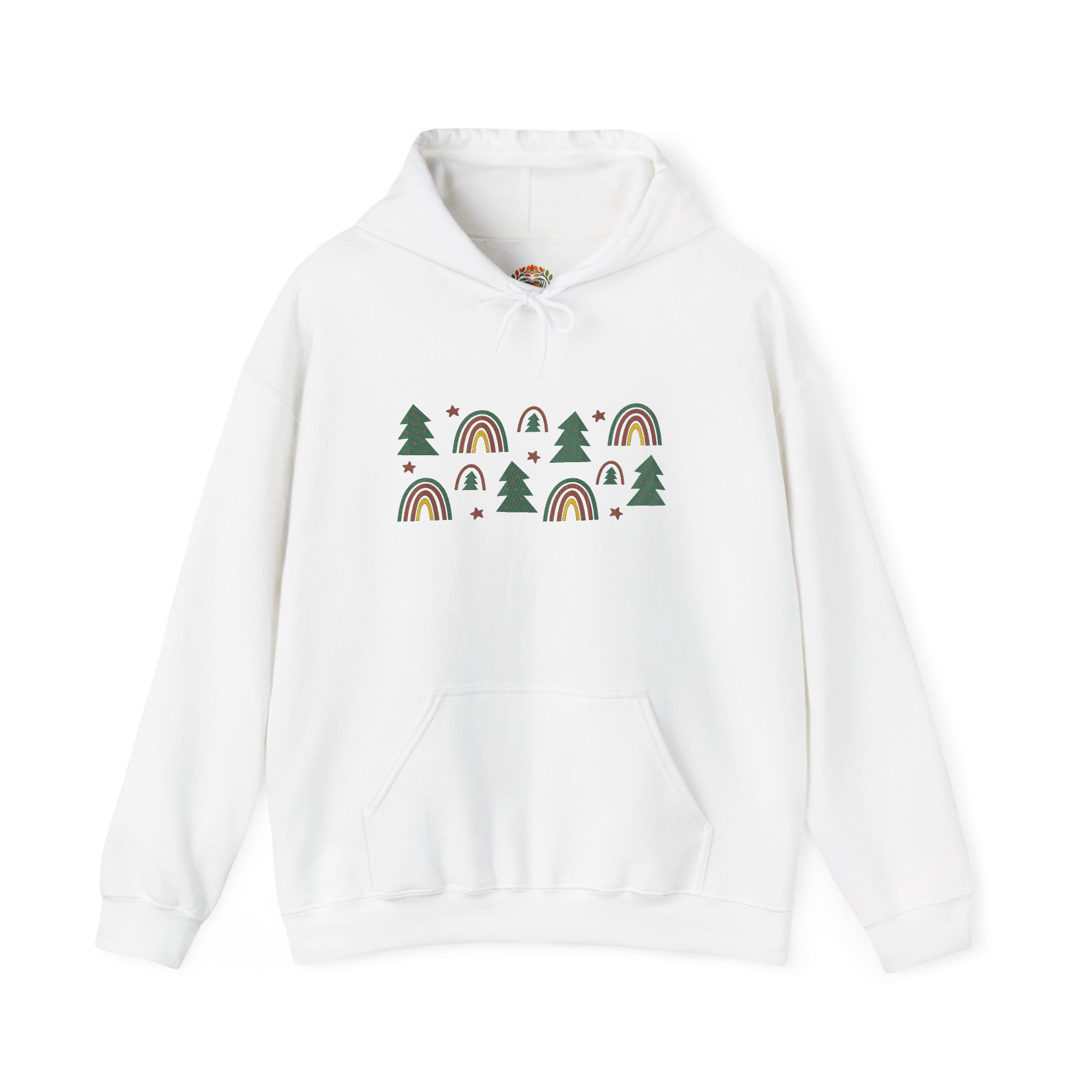 Colorful Christmas Trees Decoration Abstract Boho Embroidery Hoodie | Sweatshirt | T-shirt