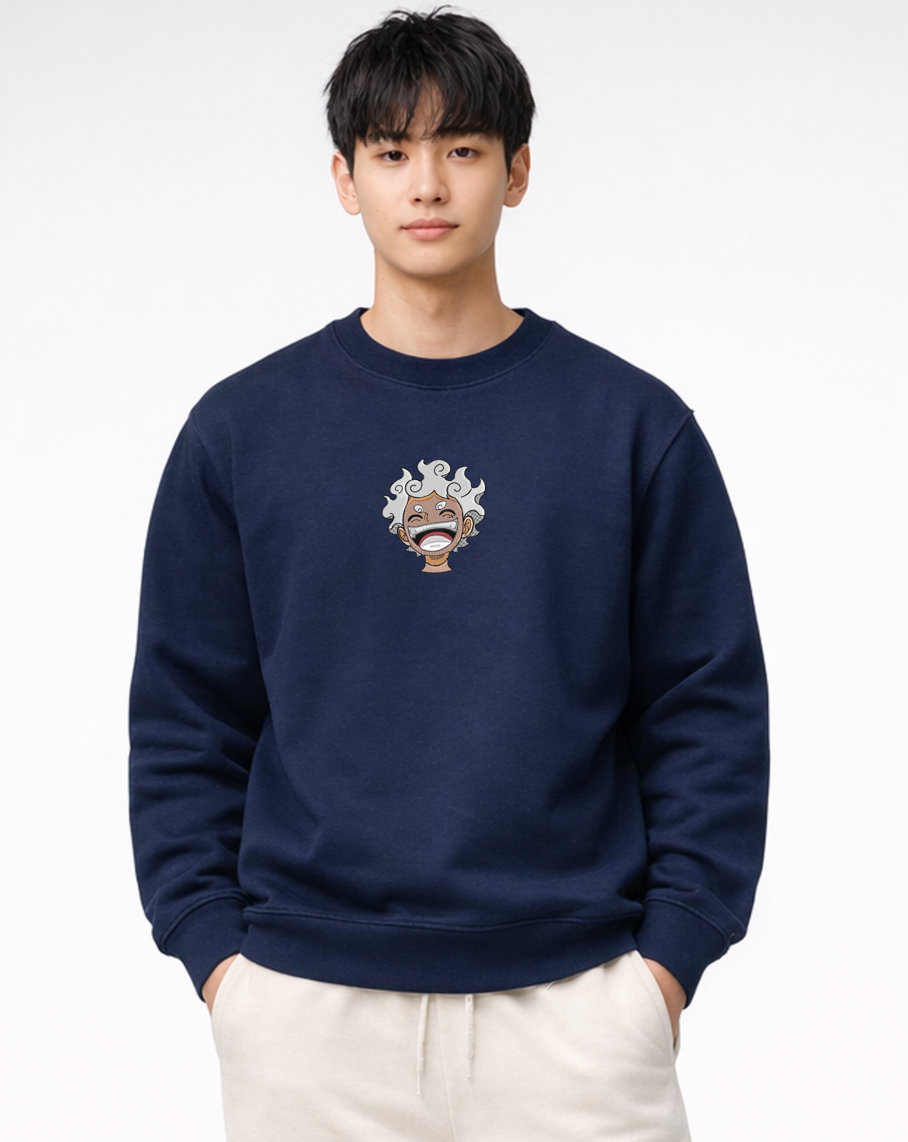 Joy Boy Gear 5 Monkey D Luffy Embroidered Heavyweight 450 GSM Cotton Hoodie Sweatshirt
