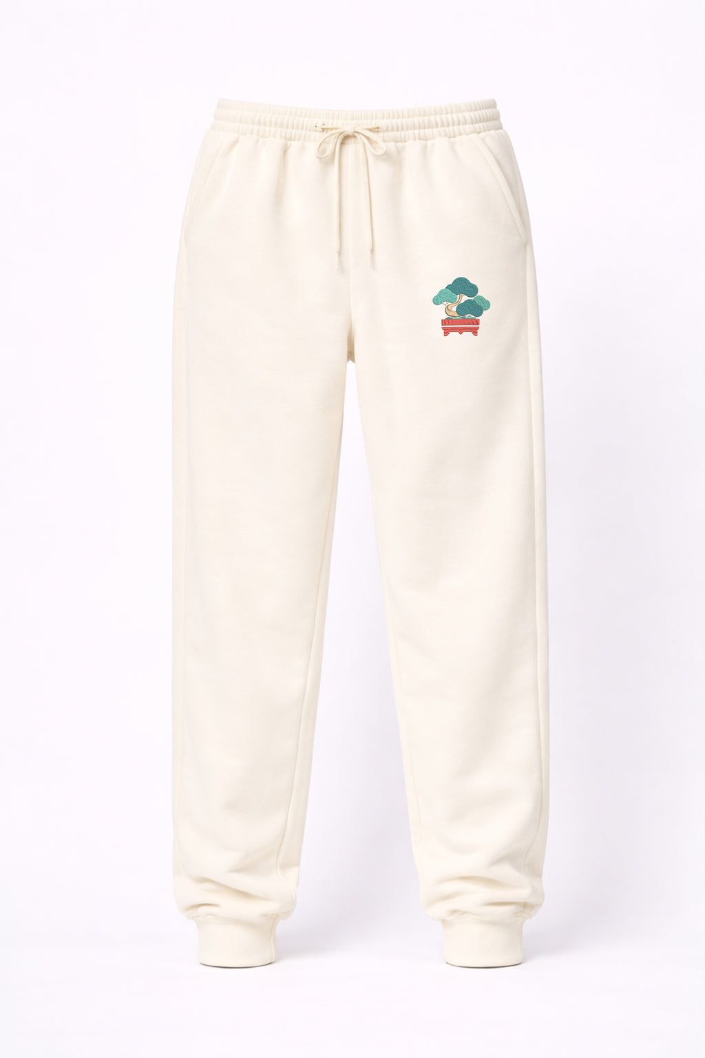 Japanese Bonsai | Embroidered 350GSM Cotton Sweatpants