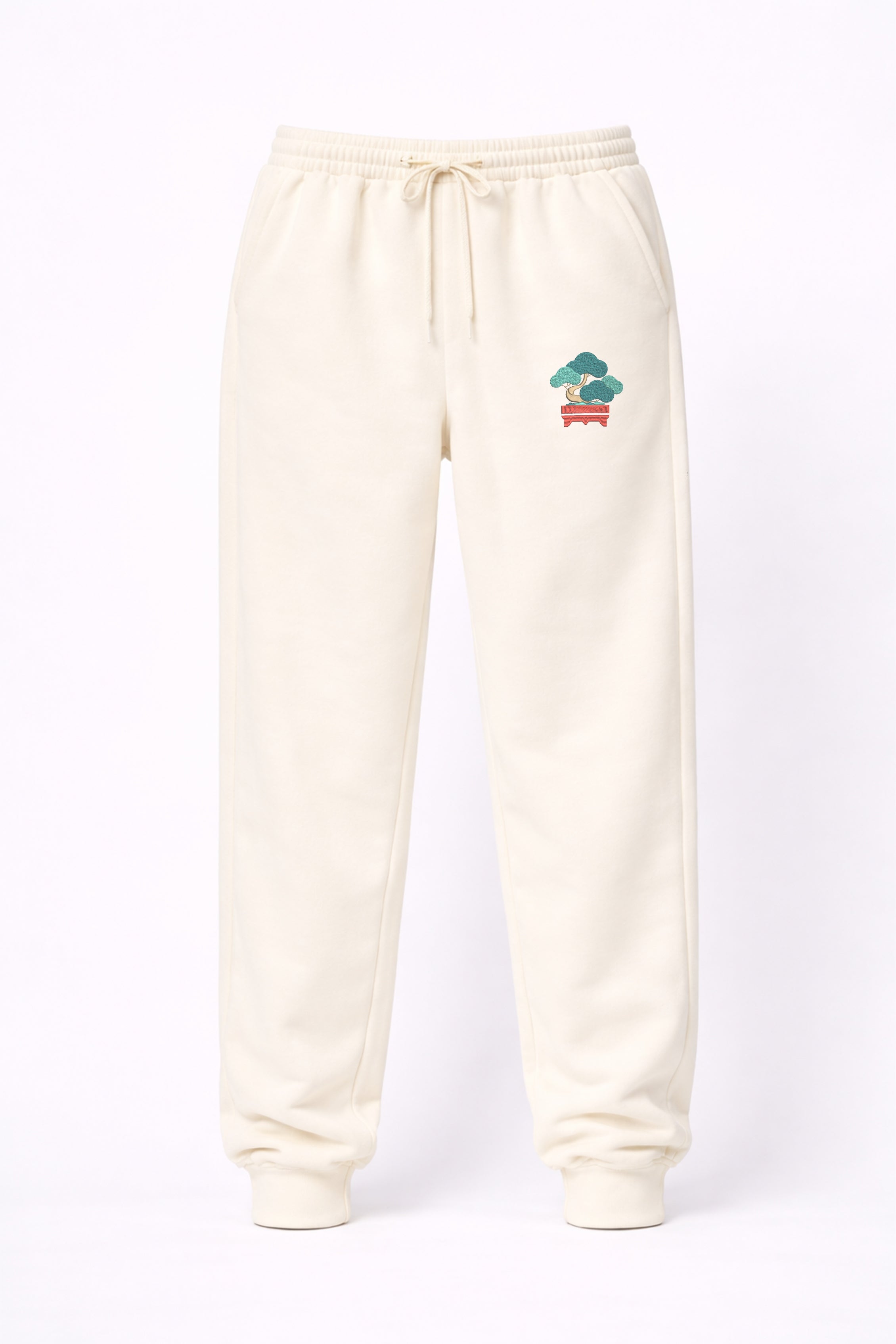 Japanese Bonsai | Embroidered 350GSM Cotton Sweatpants