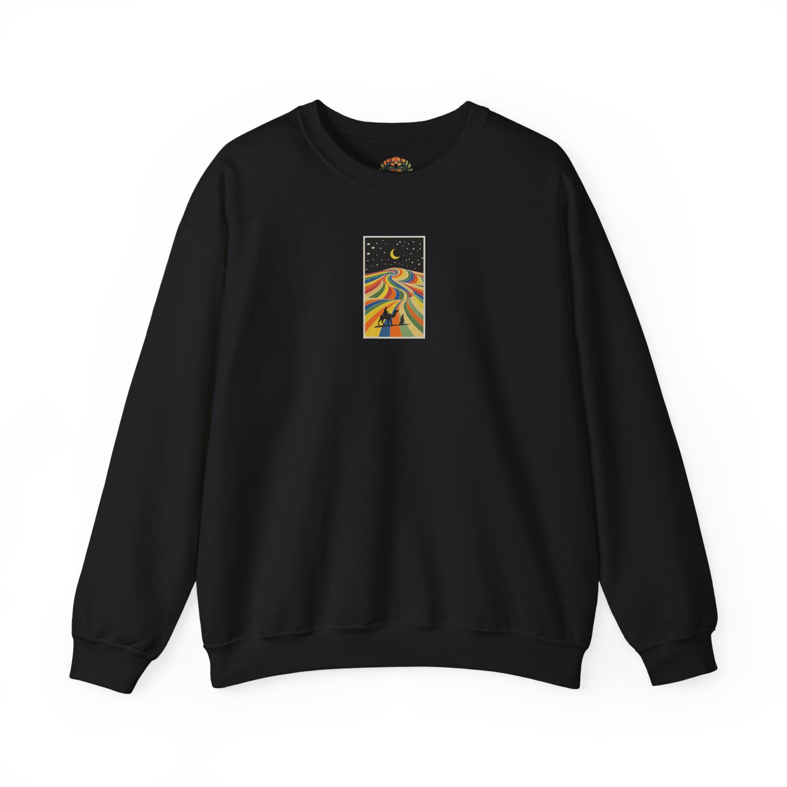 Embroidered Rainbow Valley Heavyweight Hoodie and Sweatshirt