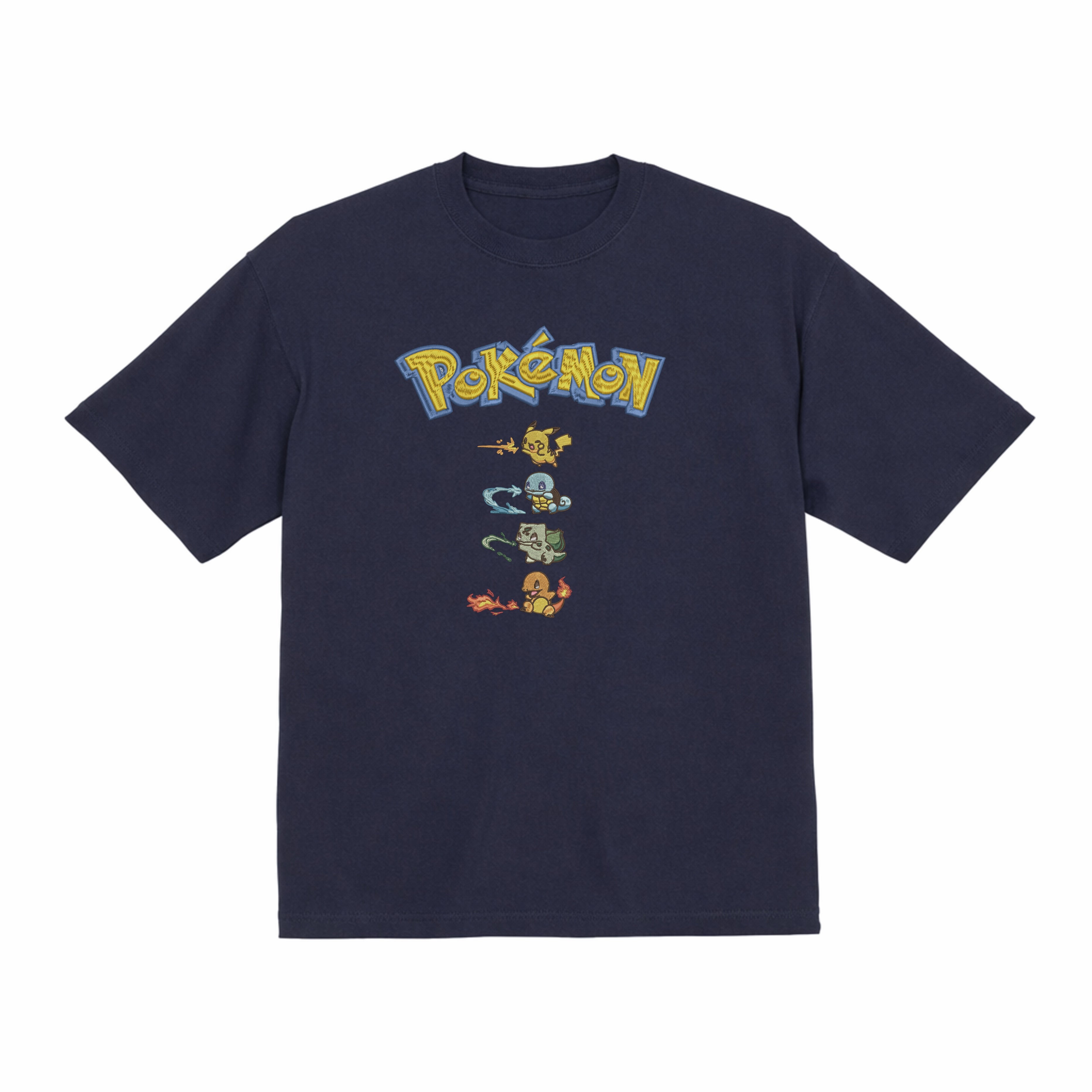 Pokemon Avatar Benders Style Embroidered Premium T shirt