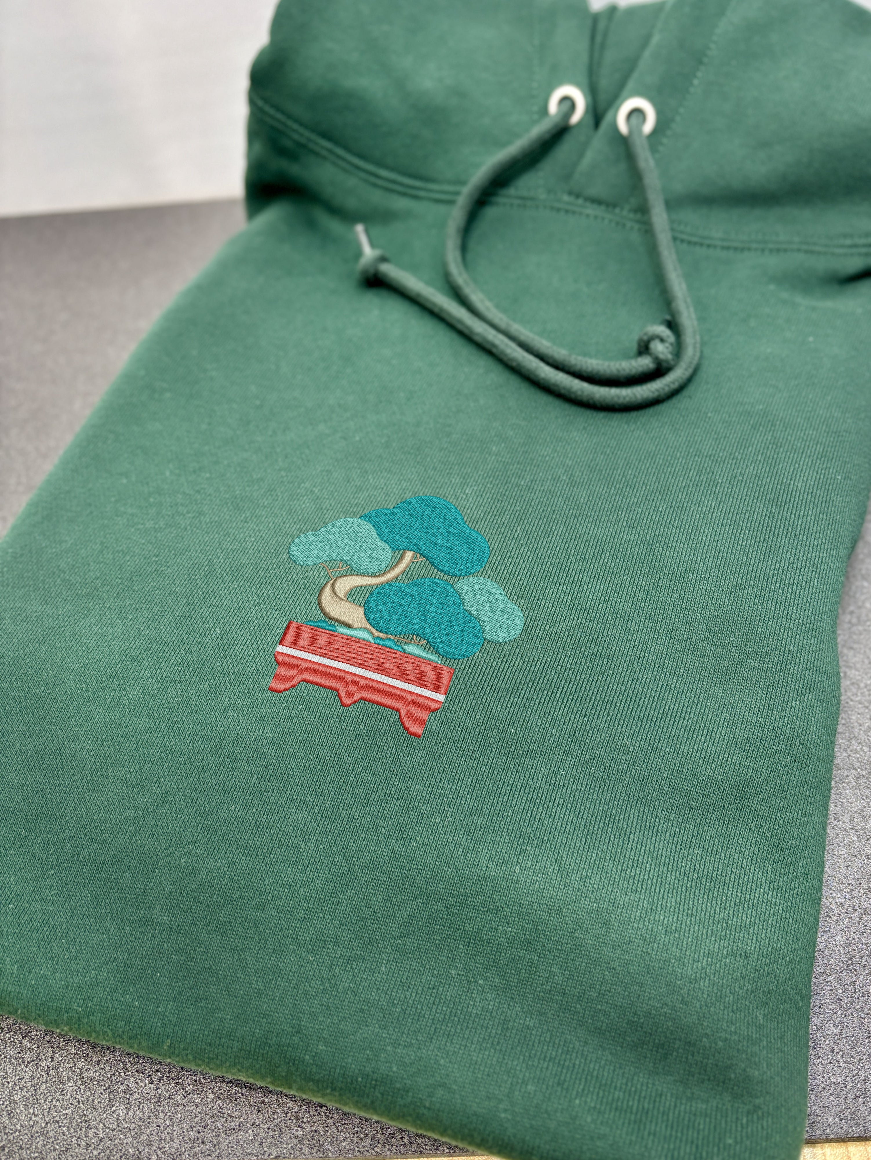 Japanese Bonsai | Embroidered 450GSM Heavyweight Pullover Hoodie