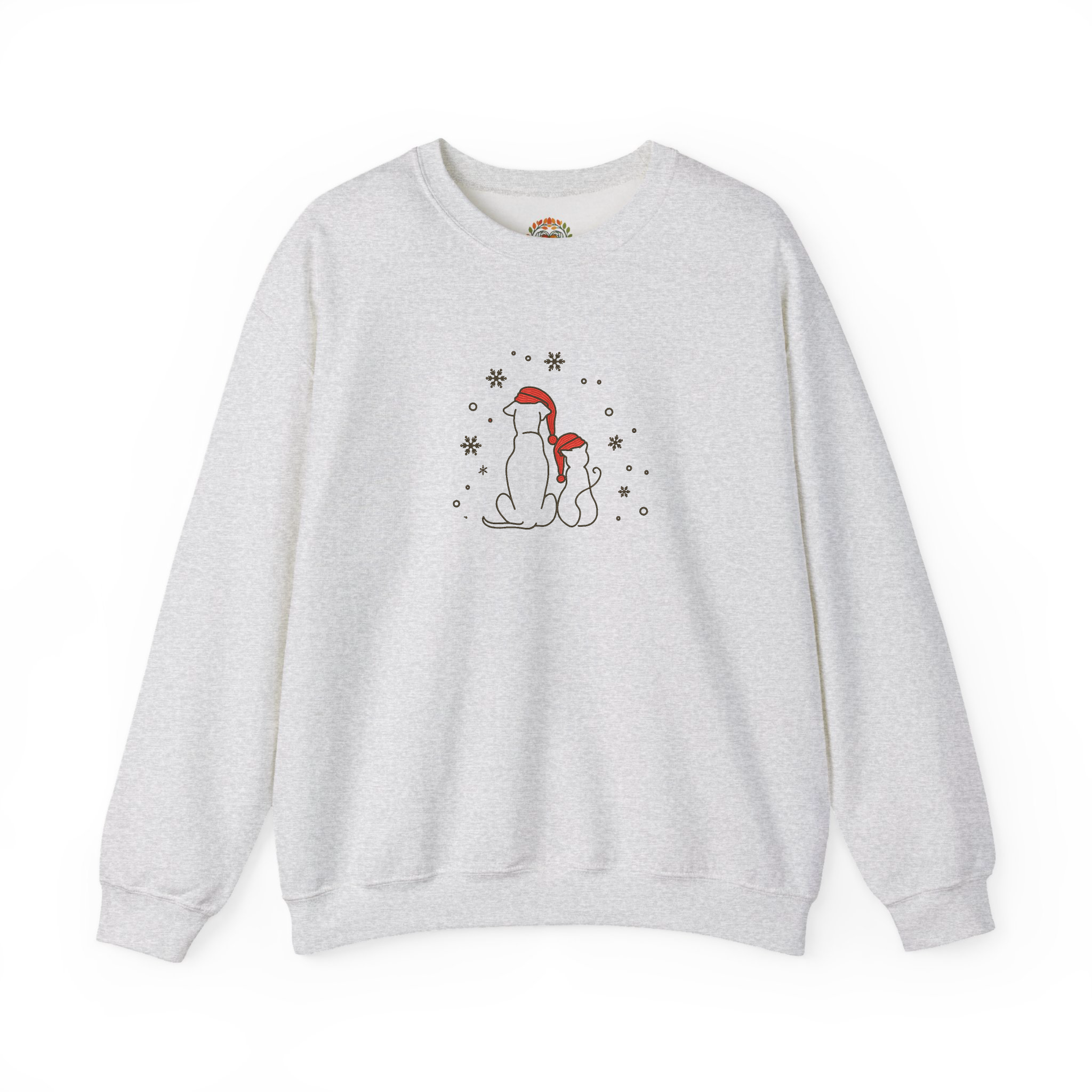 Christmas Holiday Dog Mom Embroidery Hoodie | Sweatshirt | T-shirt