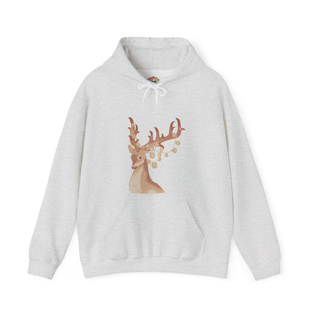 Sudadera con capucha y bordado de reno navideño | Sudadera | Camiseta