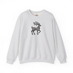 Sudadera con capucha bohemia con bordado de ciervo natural y caprichoso | Sudadera