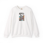 Coastal Mediterranean village Embroidery Hoodie | Sweatshirt