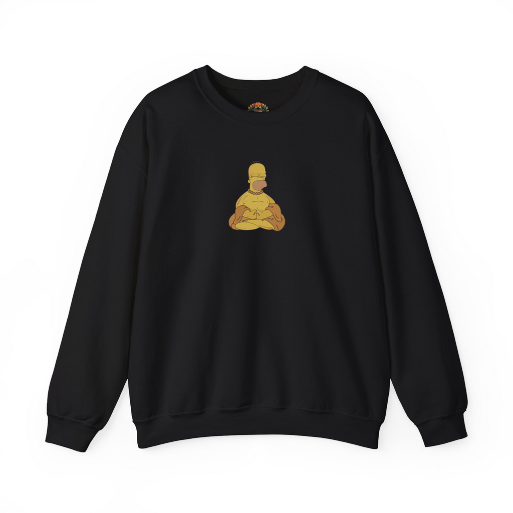 Homer Simpson Meditation Enlightenment Embroidery Hoodie | Sweatshirt | T-shirt