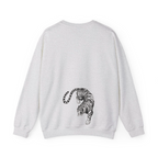 Sudadera con capucha y bordado de tigre siberiano en blanco y negro | Sudadera