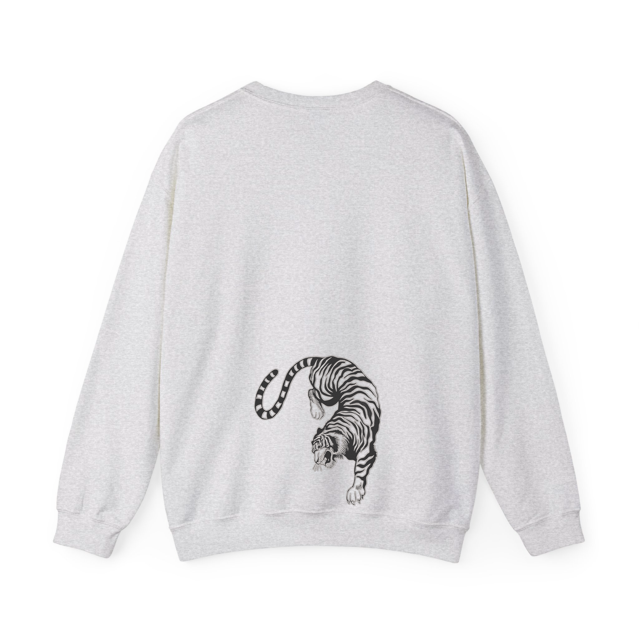 シベリアトラの白黒刺繍パーカー | スウェットシャツ