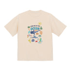 Find me in the ocean 刺繍入りプレミアムヘビーウェイトTシャツ