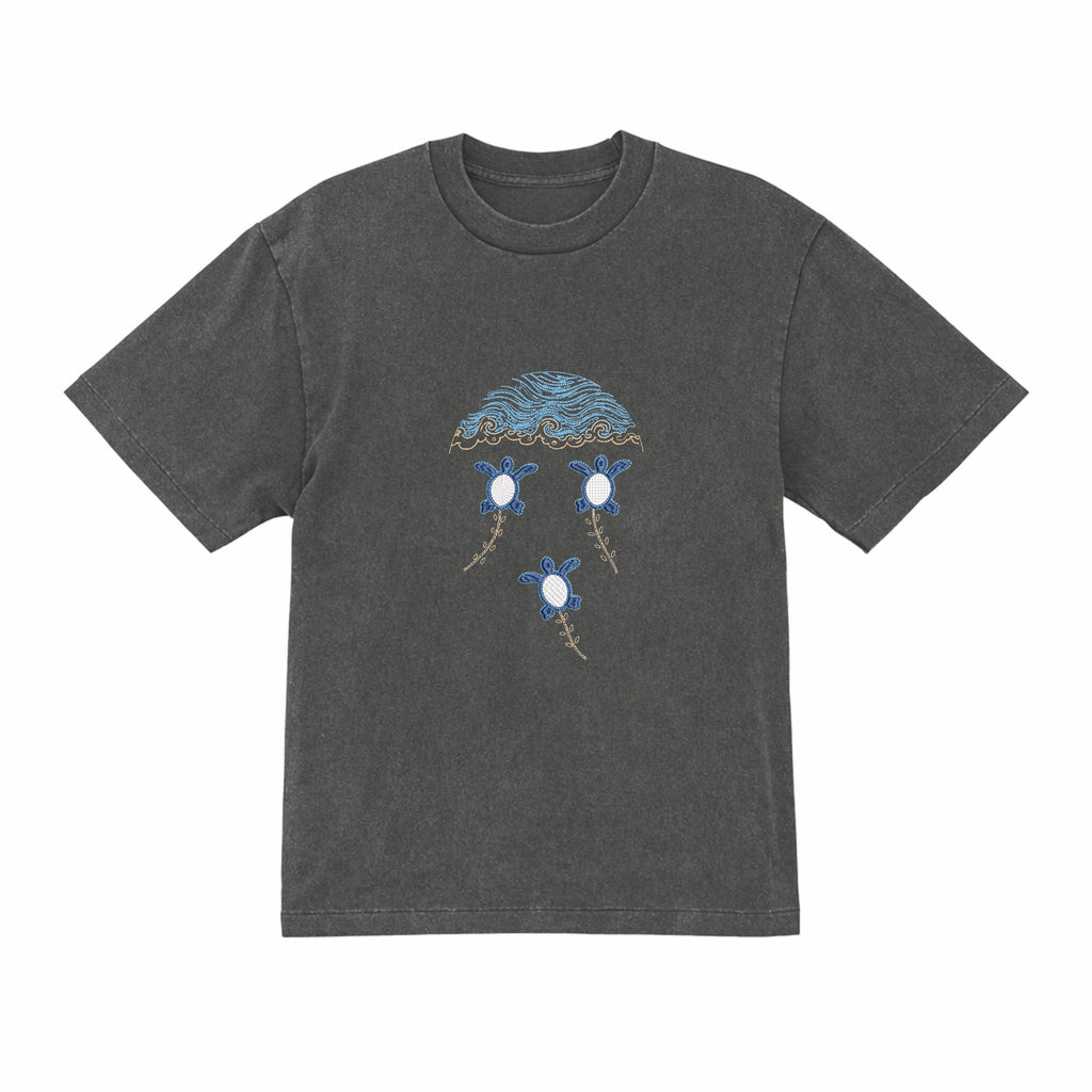 ウミガメの赤ちゃん柄Tシャツ 親子お揃い 大人用・キッズ用