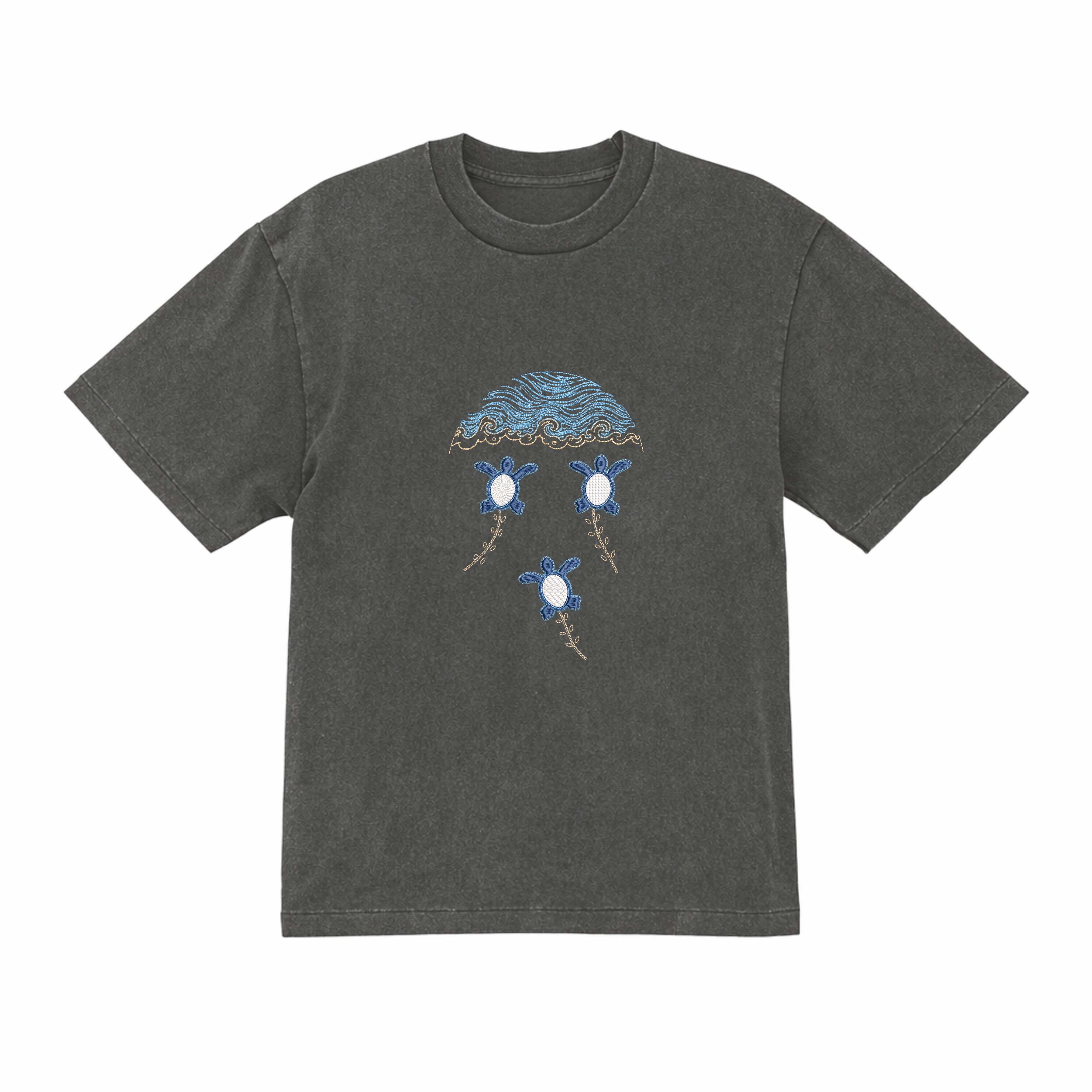 ウミガメの赤ちゃん柄Tシャツ 親子お揃い 大人用・キッズ用