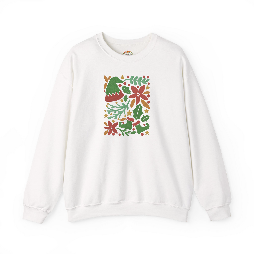Christmas Decoration Colorful Abstract Embroidery Hoodie | Sweatshirt | T-shirt