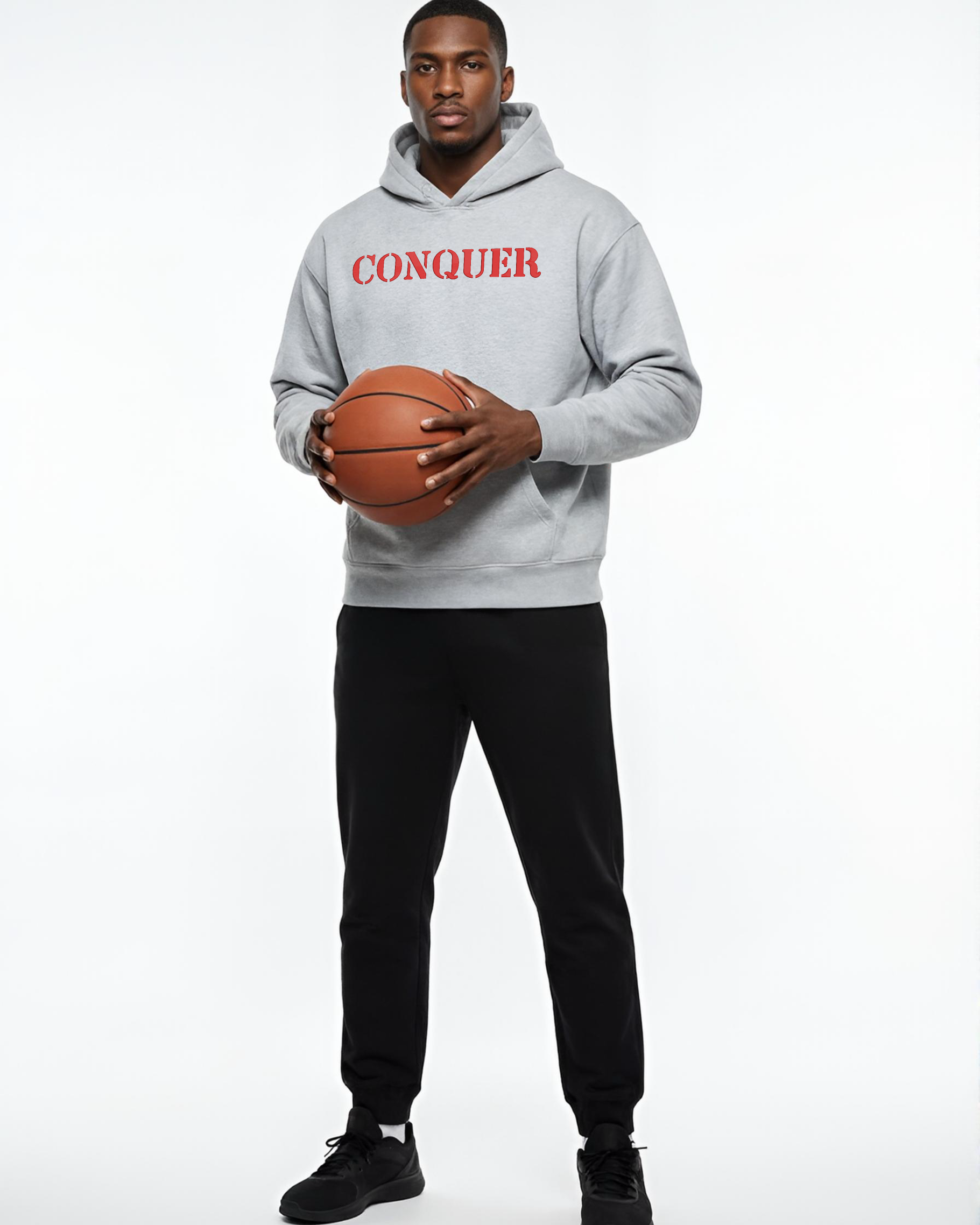 CONQUER Gym Motivation 3D Embroidered Hoodie | Sweatshirt