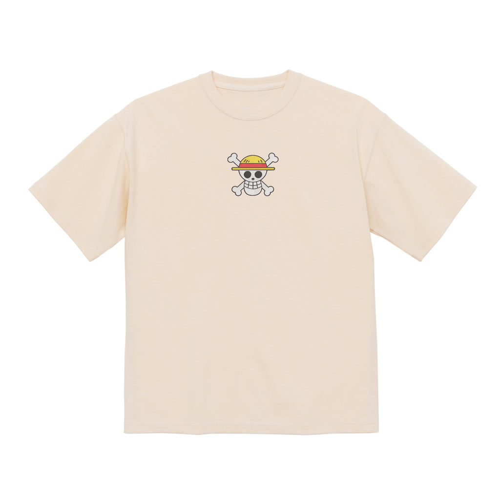 One Piece Straw Hat Embroidered T-Shirt – Heavyweight Organic Cotton Anime Shirt