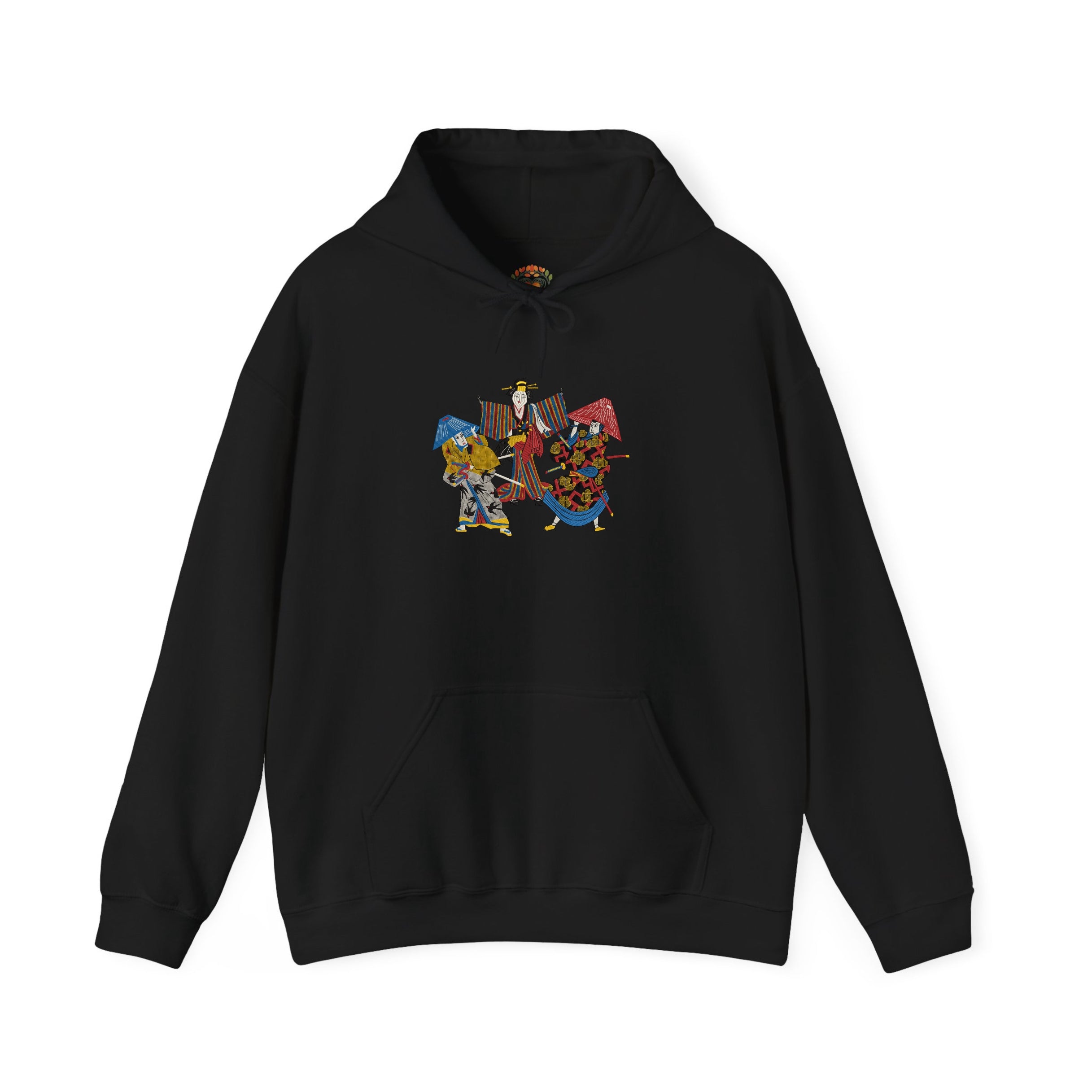 Embroidered Geisha Kabuki Japanese Streetwear Hoodie and Sweatshirt