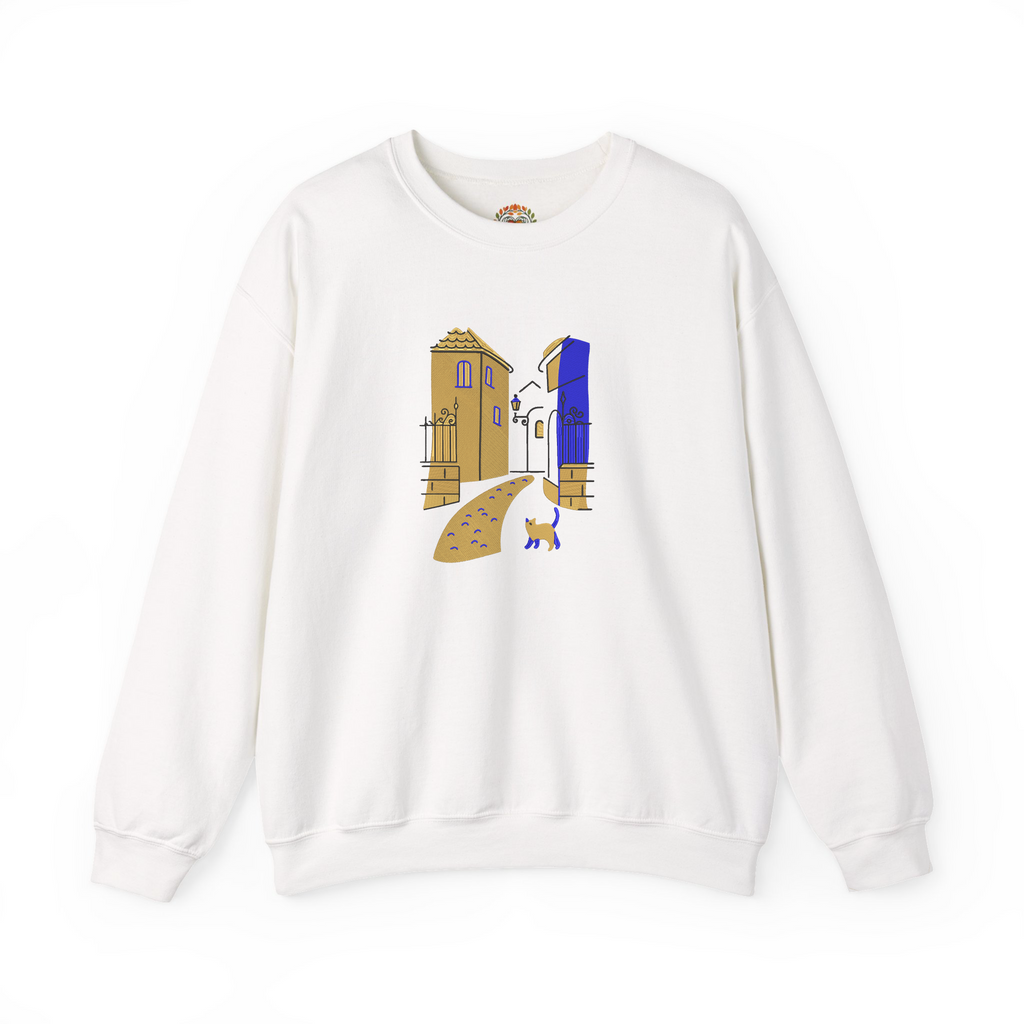 Old Town Parisian Street Embroidery Hoodie | Sweatshirt | T-shirt