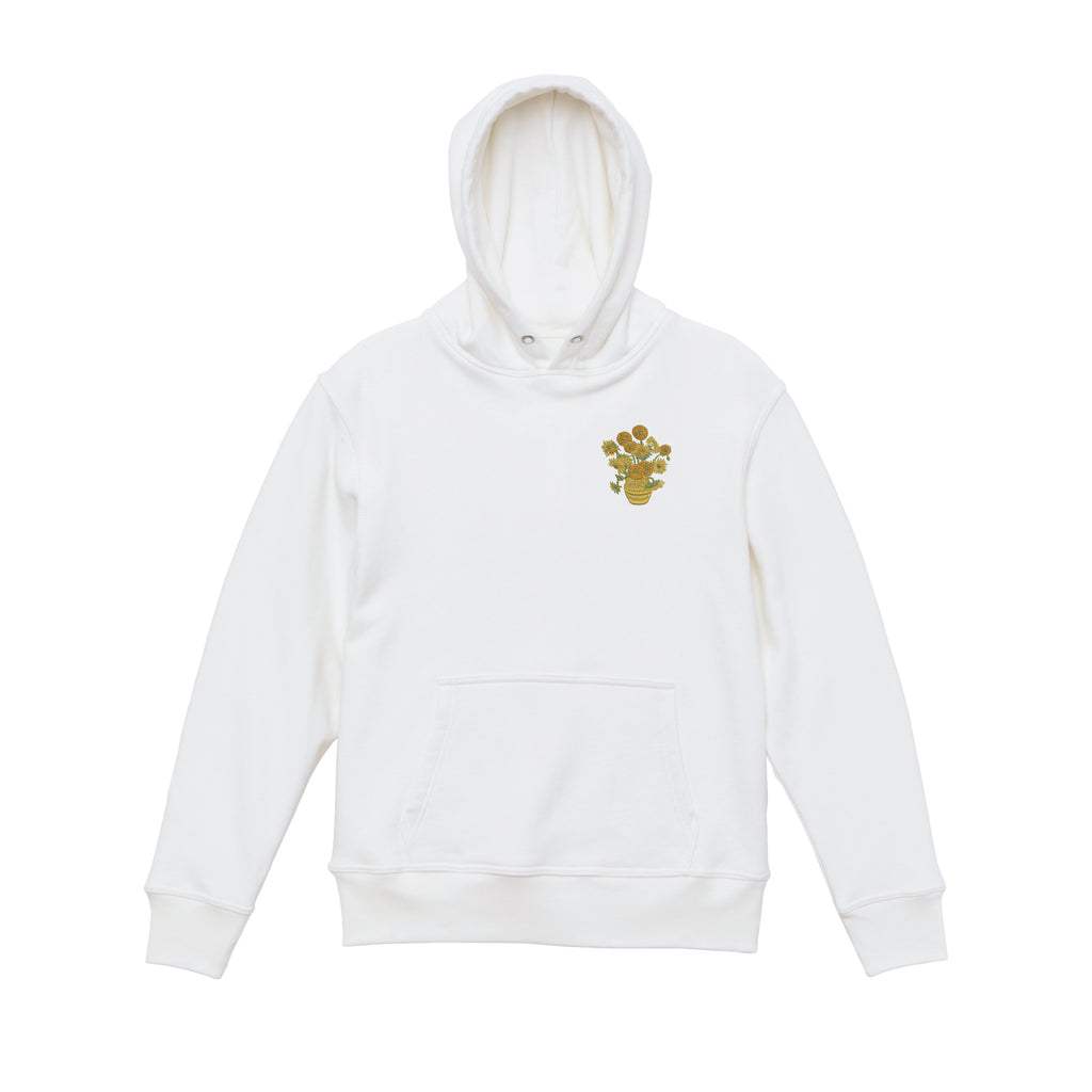 Vase with Fifteen Sunflowers Vincent Van Gogh Embroidered Heavyweight Hoodie Sweatshirt