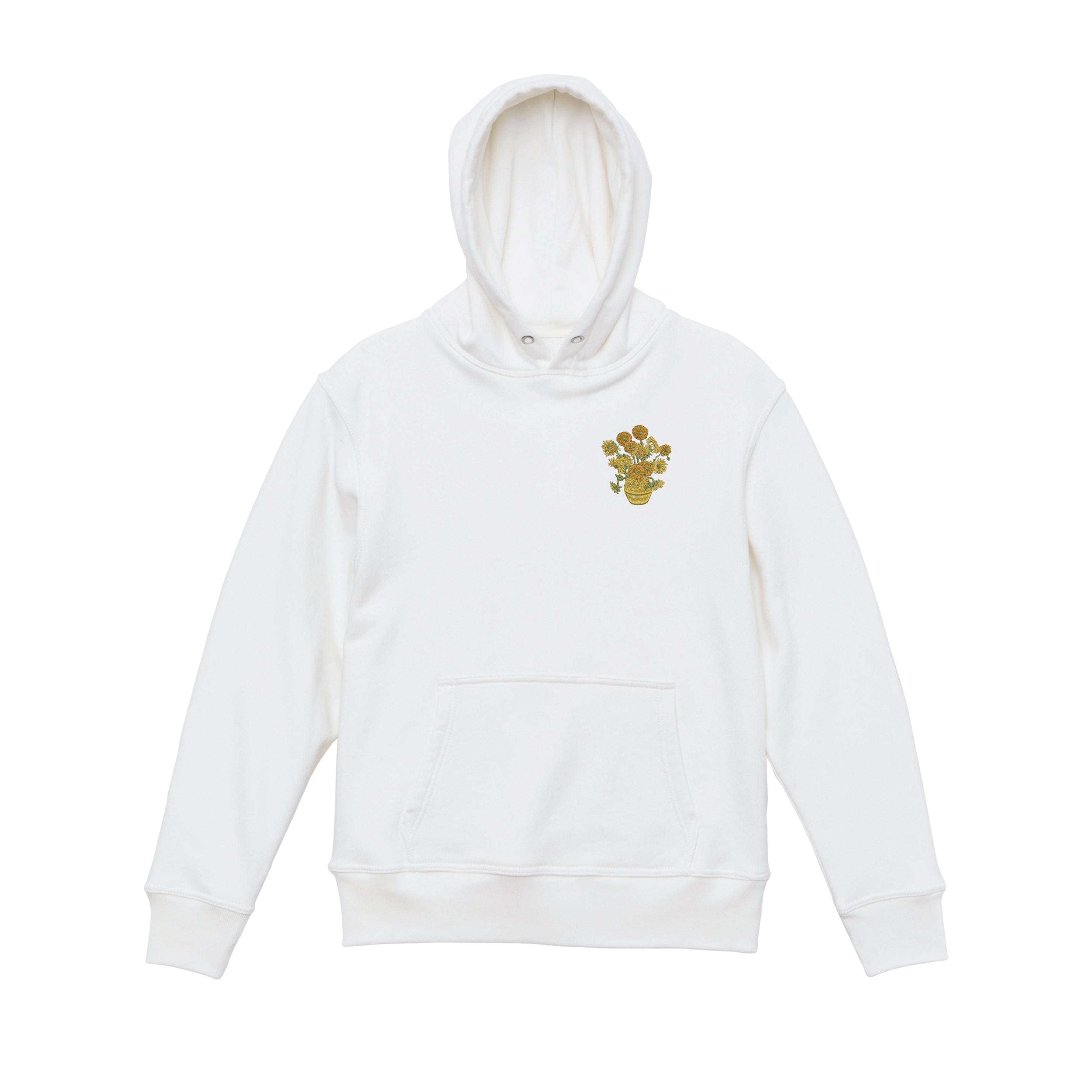 Vase with Fifteen Sunflowers Vincent Van Gogh Embroidered Heavyweight Hoodie Sweatshirt
