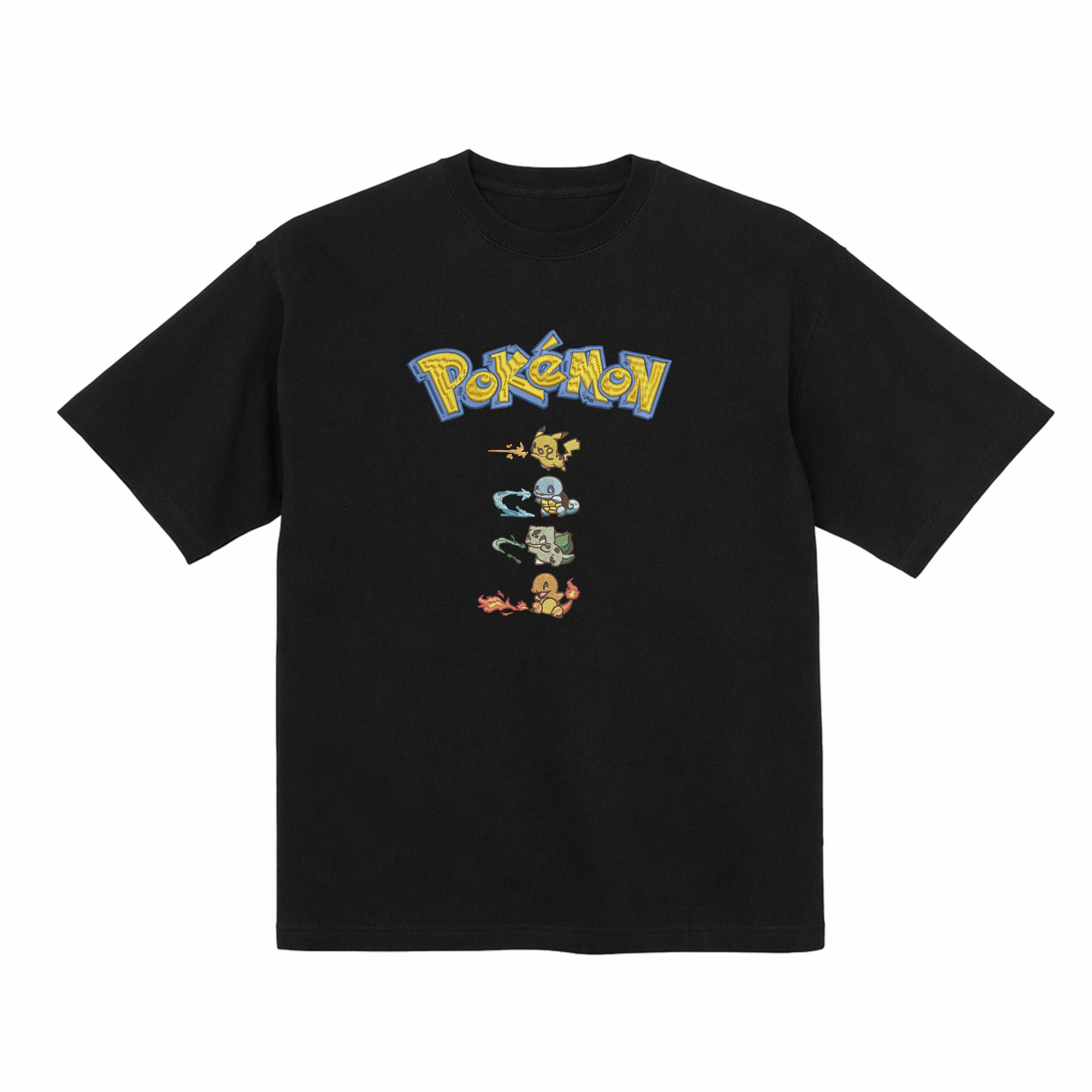 Pokemon Avatar Benders Style Embroidered Premium T shirt