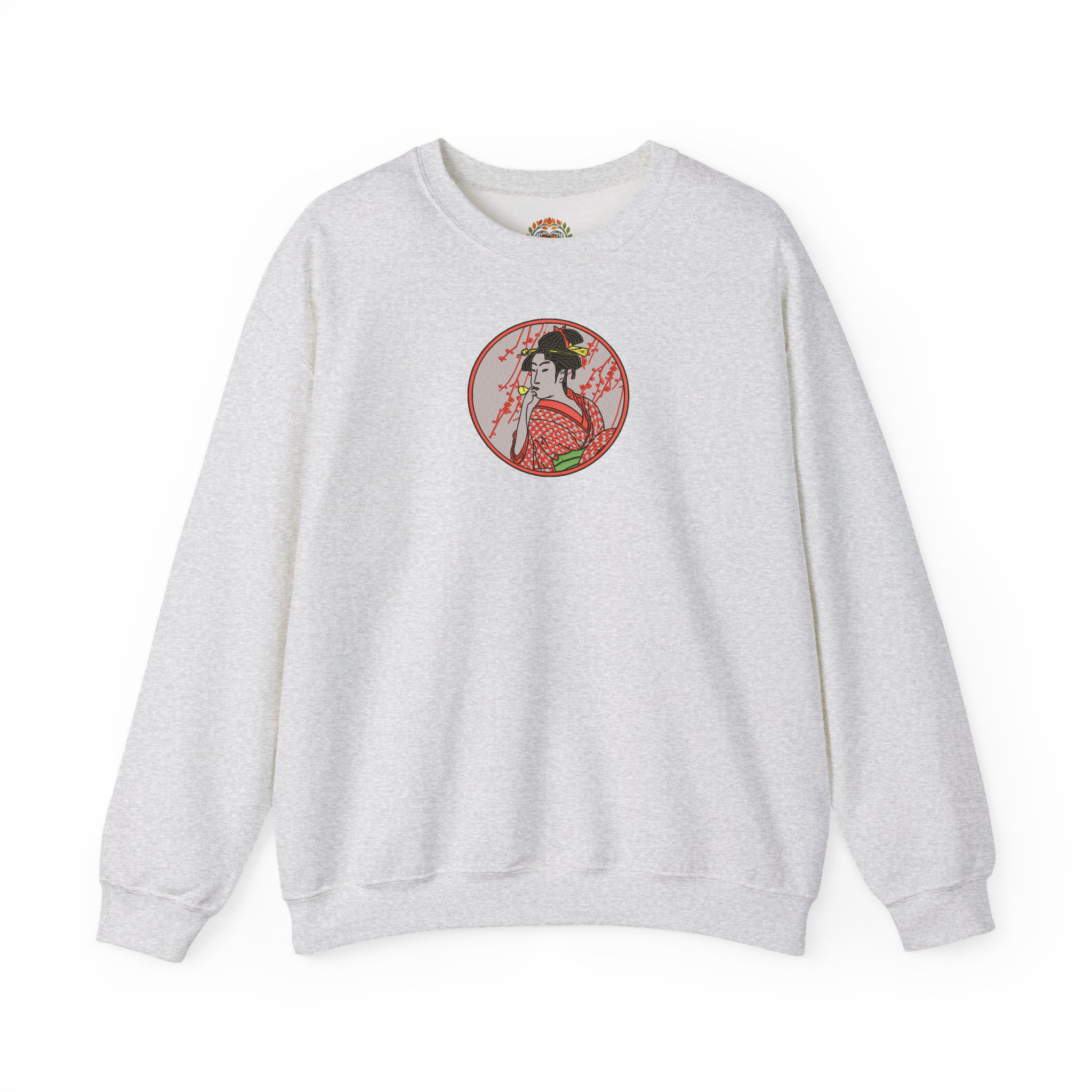 Japanese Courtesan Geisha Ukiyo-e Embroidered Hoodie | Sweatshirt
