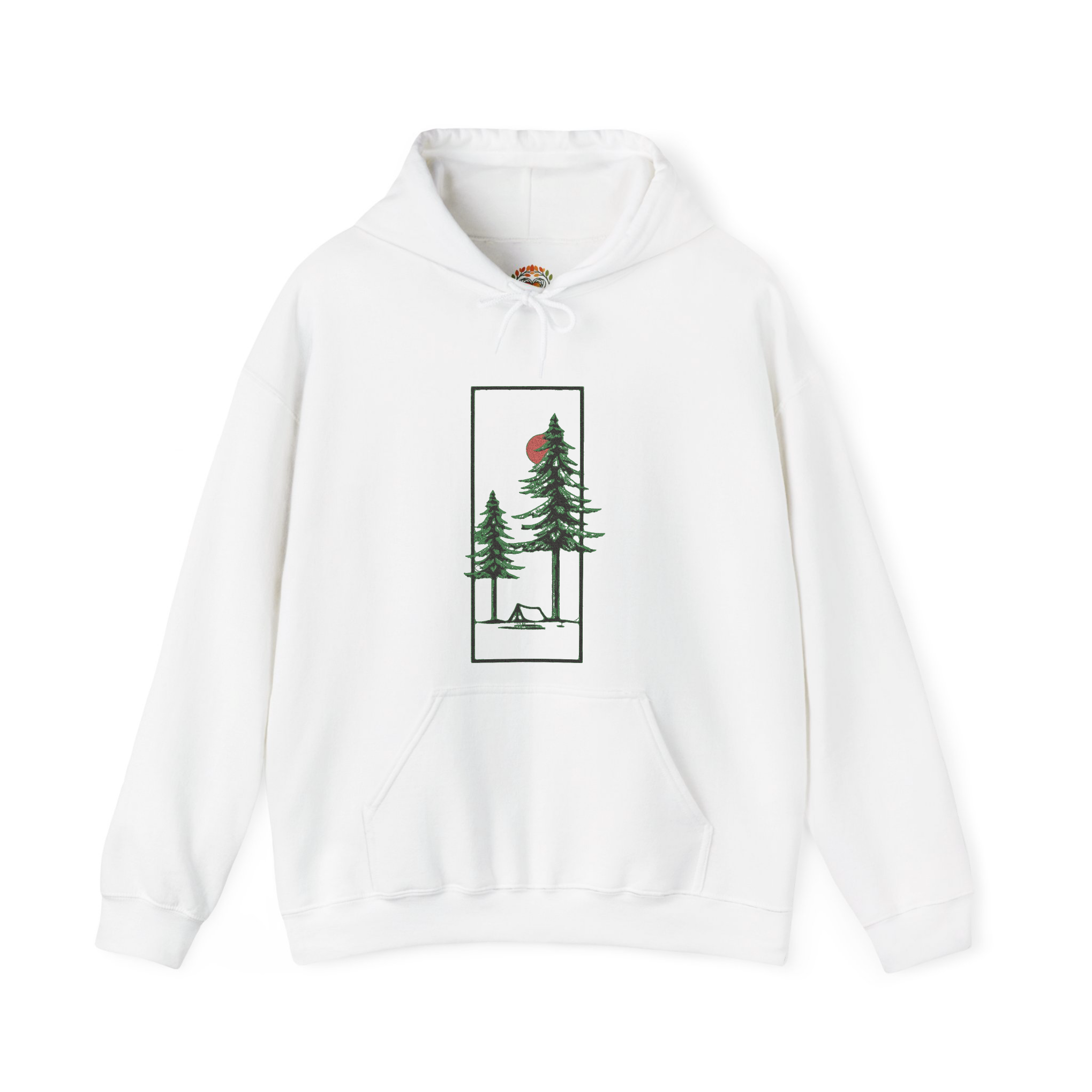 レッドムーンライトキャンプ場刺繍パーカー | スウェットシャツ | Tシャツ