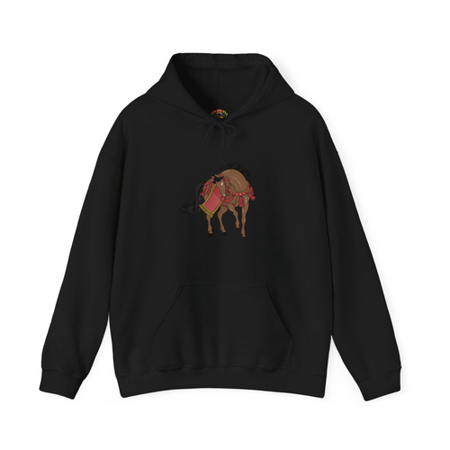 Japanischer Royal Scarlet Knight Hengst bestickter Hoodie | Sweatshirt