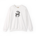 Sudadera con capucha bohemia con bordado de ciervo natural y caprichoso | Sudadera
