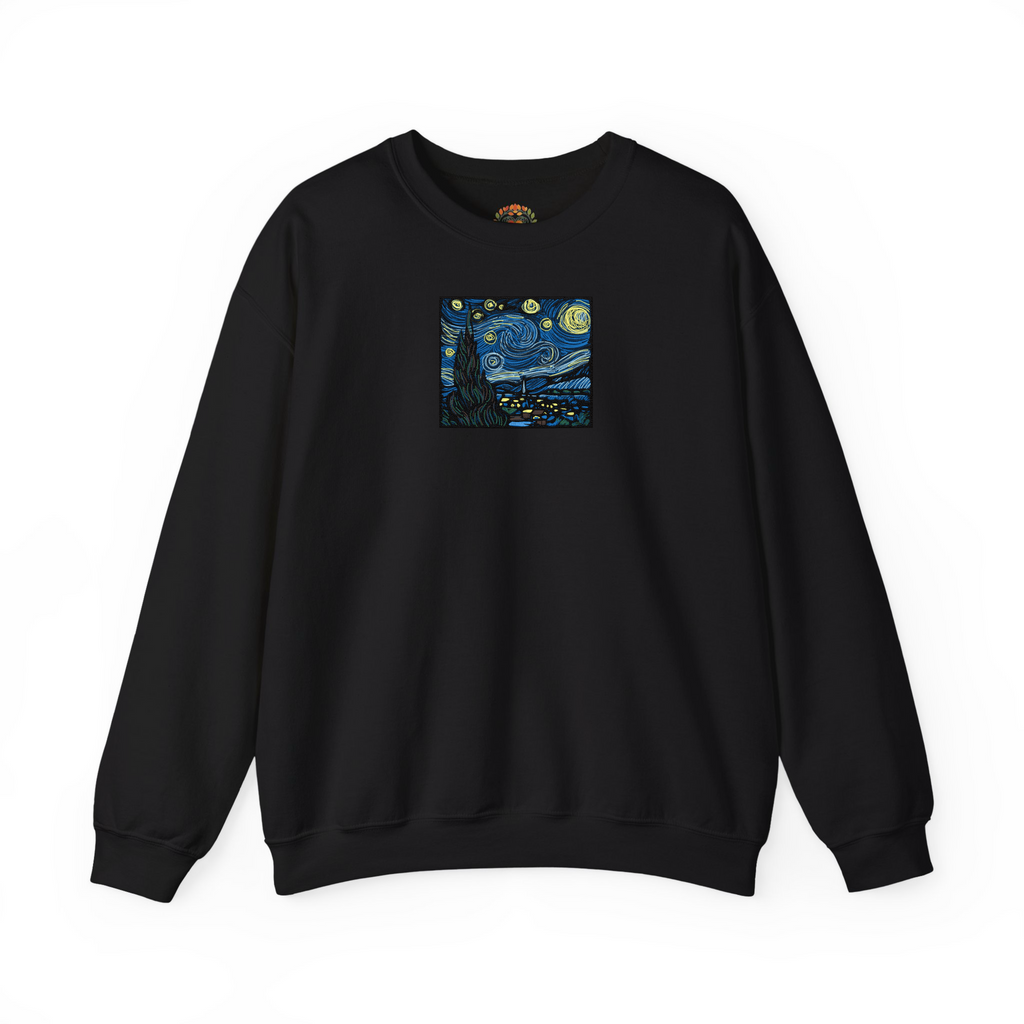 The Starry Night Vincent Van Gogh Embroidered Hoodie | Sweatshirt | T-shirt