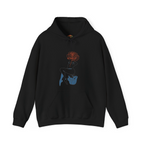 Sudadera con capucha minimalista con bordado floral abstracto de rosas y mujer | Sudadera