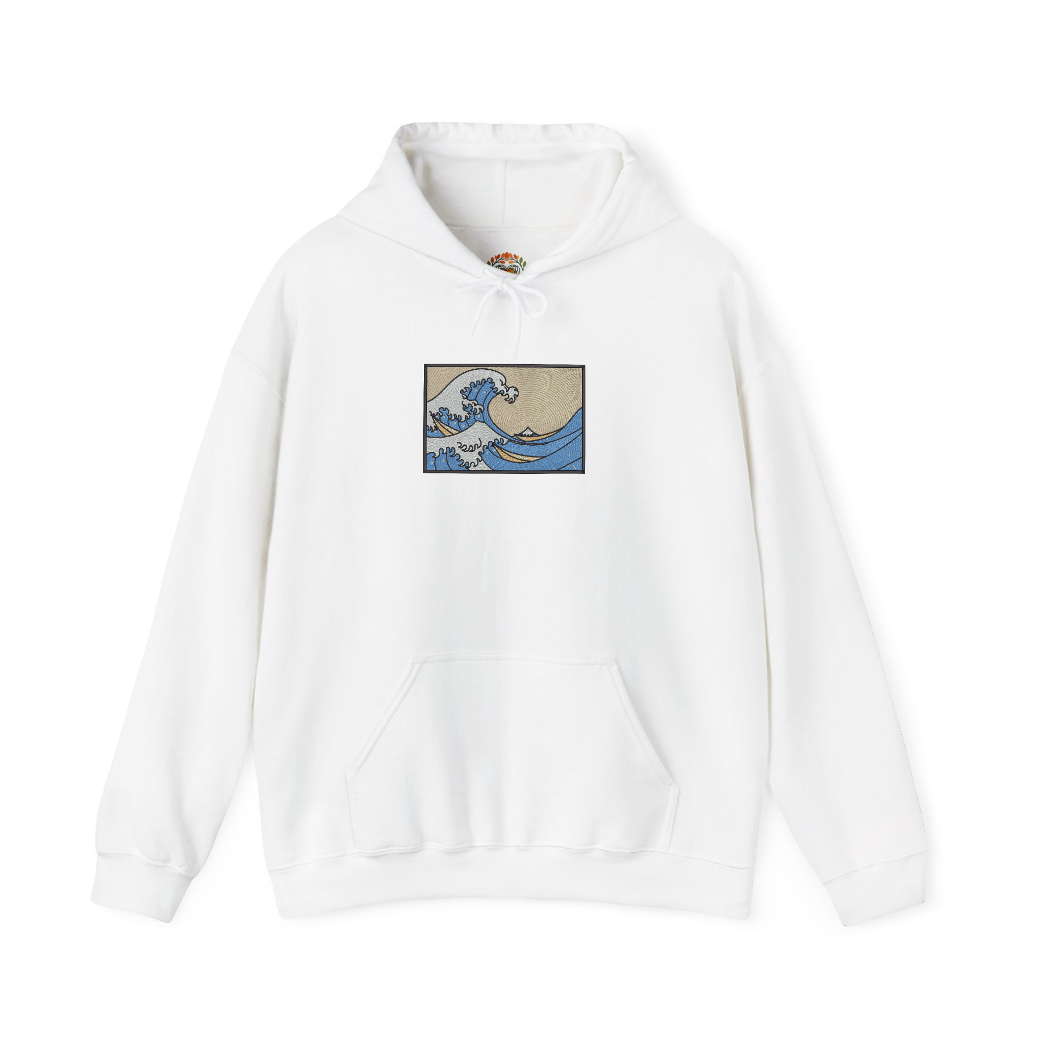 The Great Wave Off kanagawa Embroidery Hoodie | Sweatshirt