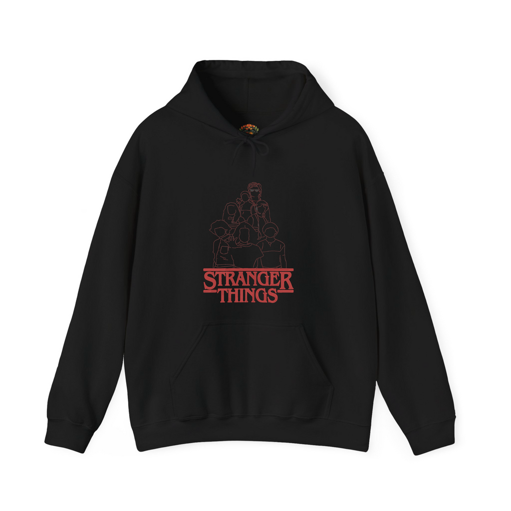Sudadera con capucha bordada con líneas de Stranger Things | Sudadera