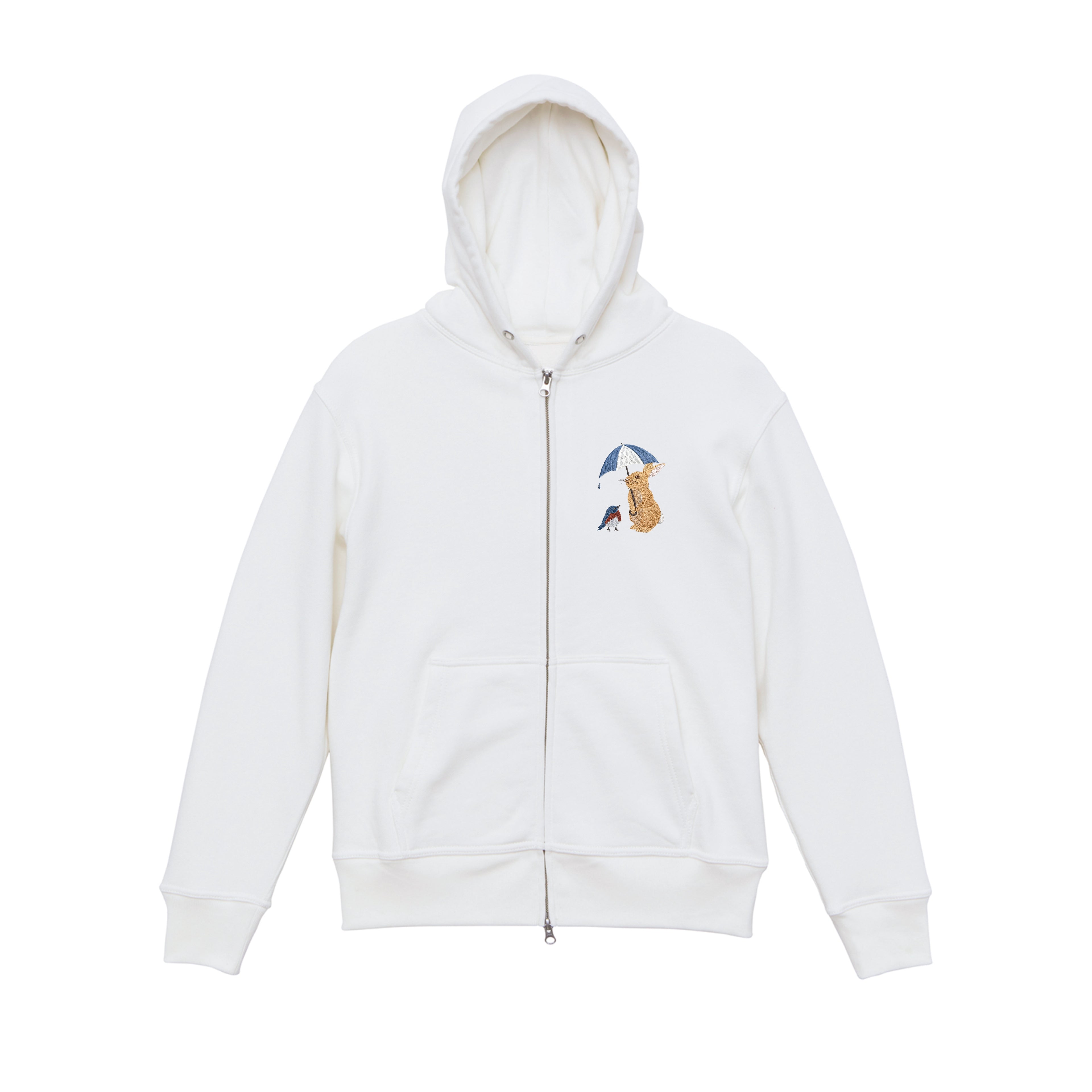 Bunny & Robin Embroidered 450GSM Heavyweight Pullover Hoodie Sweatshirt