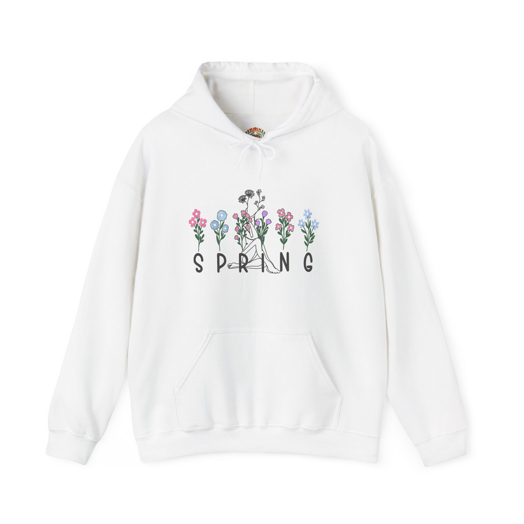 Spring Floral Boho Embroidered Hoodie | Sweatshirt | T-shirt