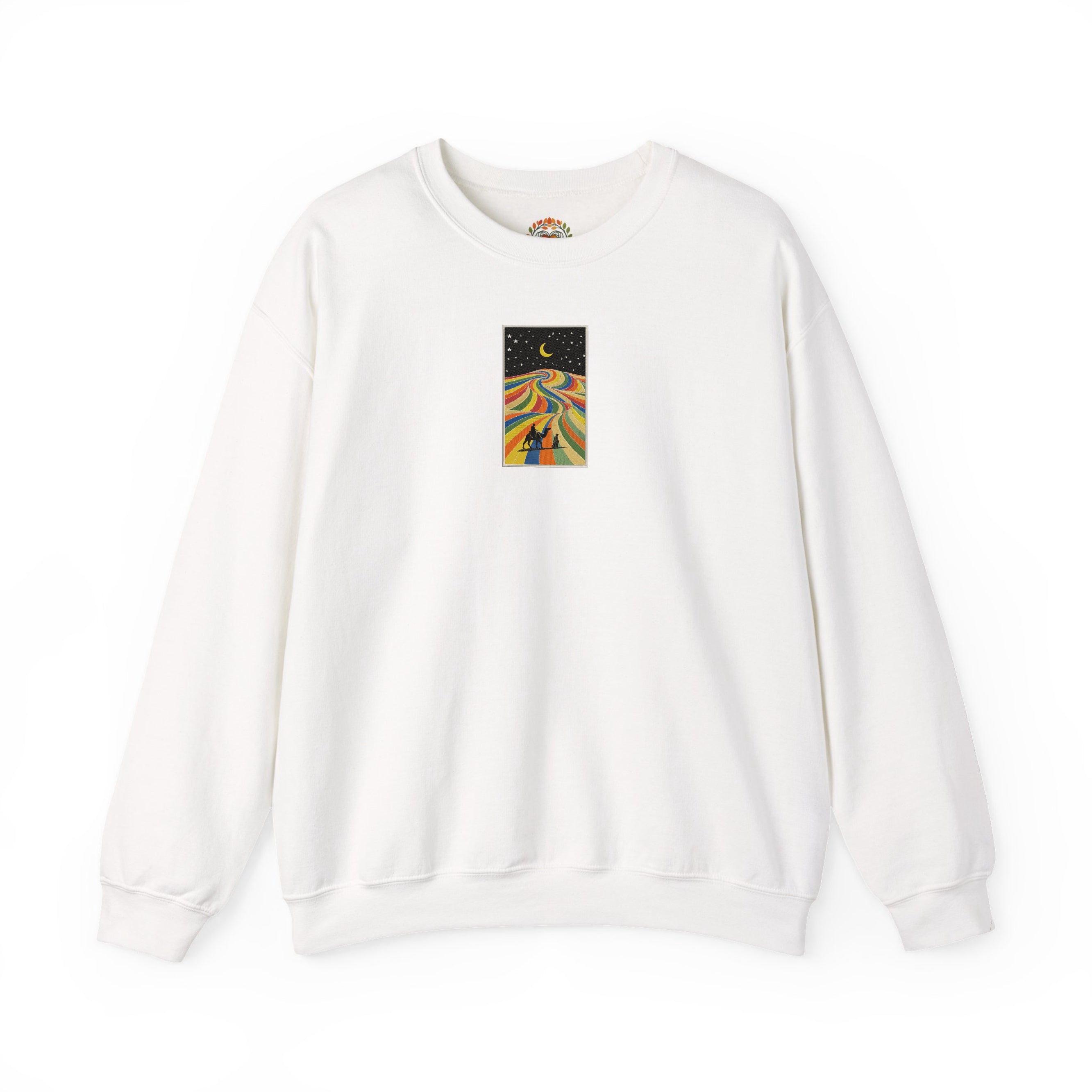 Embroidered Rainbow Valley Heavyweight Hoodie and Sweatshirt
