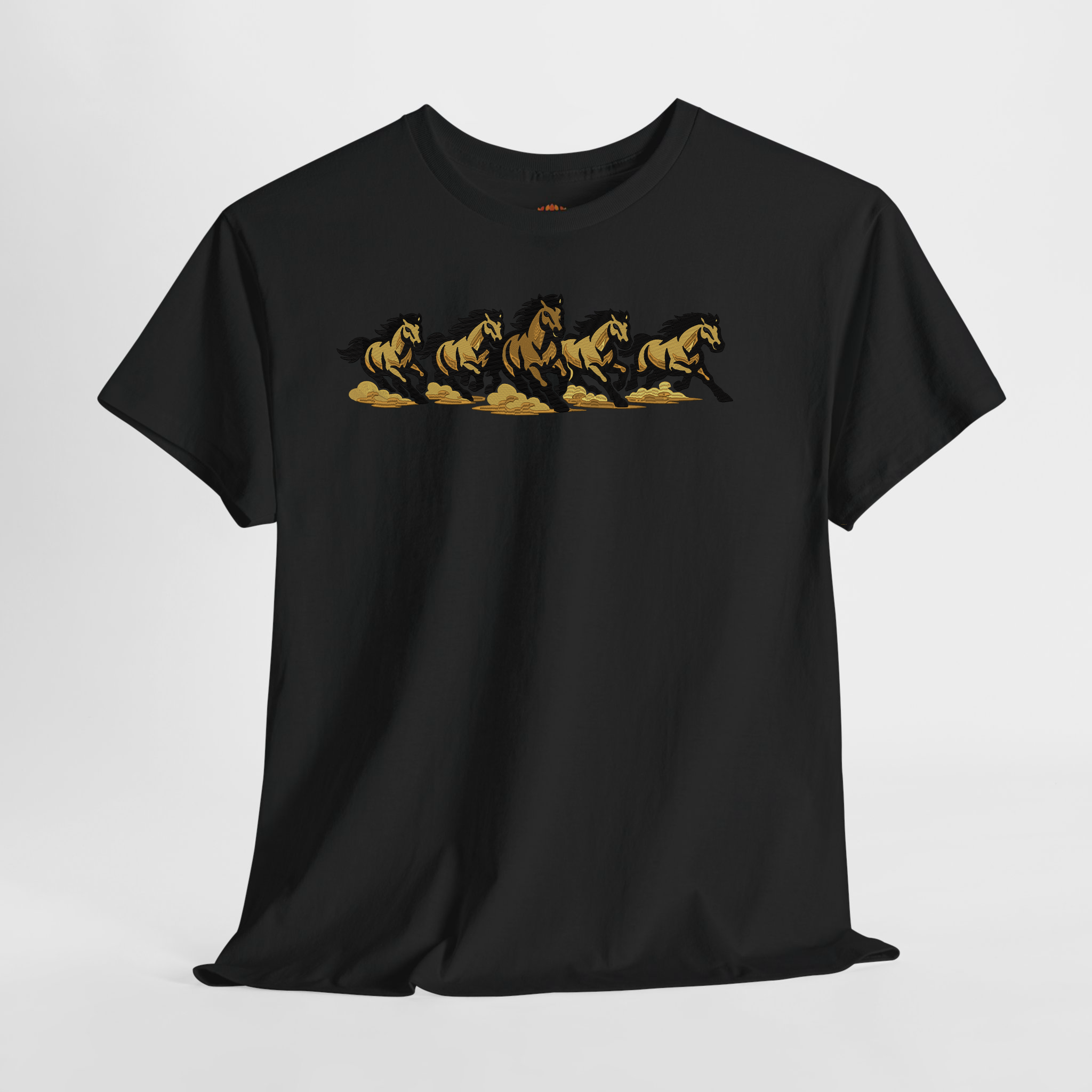 Spirit of the Wild Gold Stallions Embroidered Hoodie | Sweatshirt | T-shirt