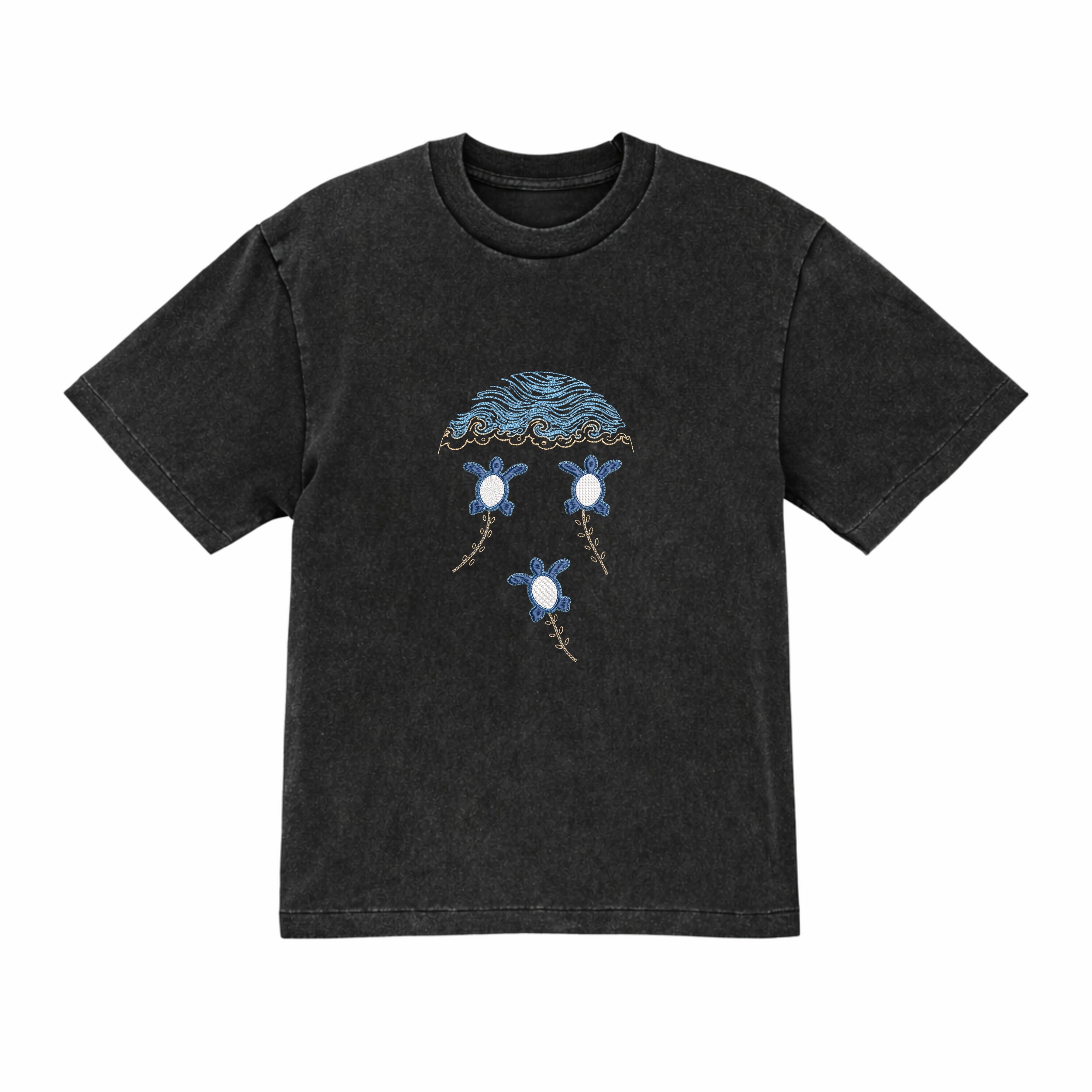 ウミガメの赤ちゃん柄Tシャツ 親子お揃い 大人用・キッズ用