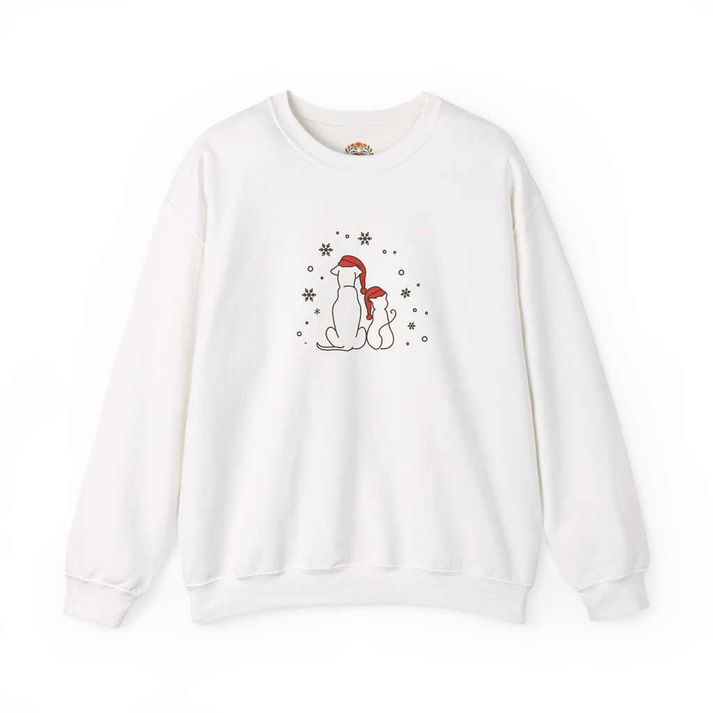 Christmas Holiday Dog Mom Embroidery Hoodie | Sweatshirt | T-shirt