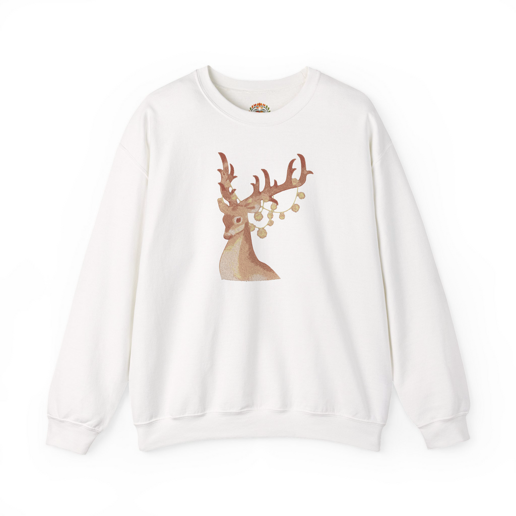 Sudadera con capucha y bordado de reno navideño | Sudadera | Camiseta