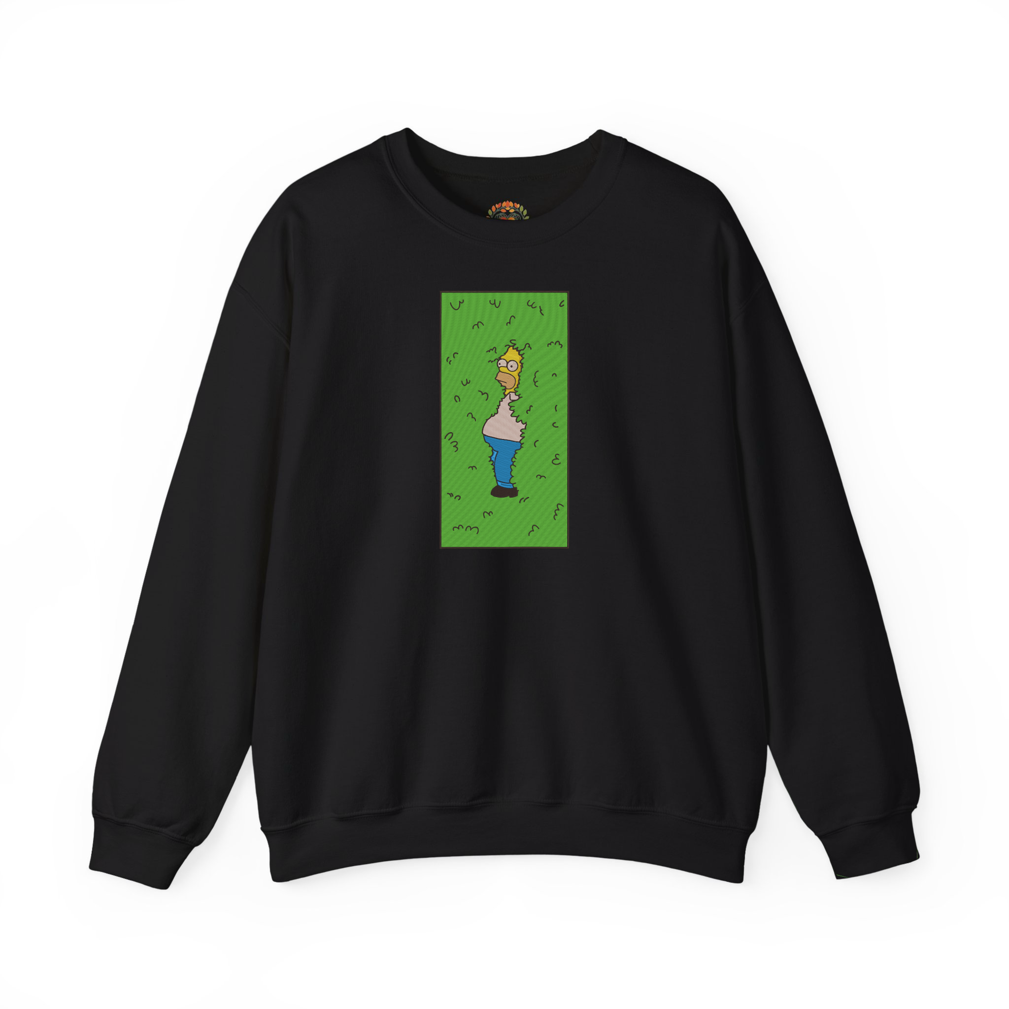 Homer Simpson Hiding in Bush Embroidery Hoodie | Sweatshirt | T-shirt