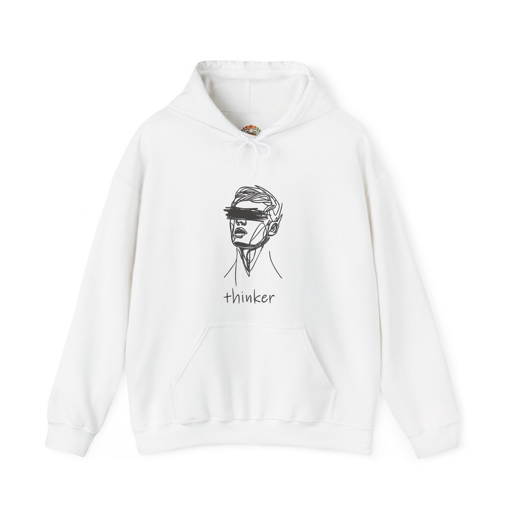 The Over Thinker Rodin Embroidered Hoodie | Sweatshirt | T-shirt