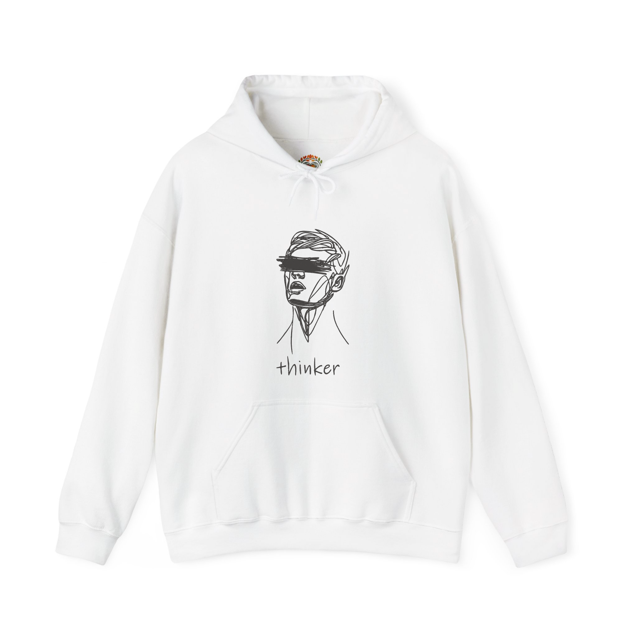 The Over Thinker Rodin Embroidered Hoodie | Sweatshirt | T-shirt