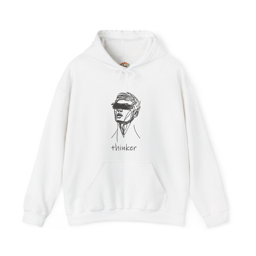 The Over Thinker Rodin Embroidered Hoodie | Sweatshirt | T-shirt