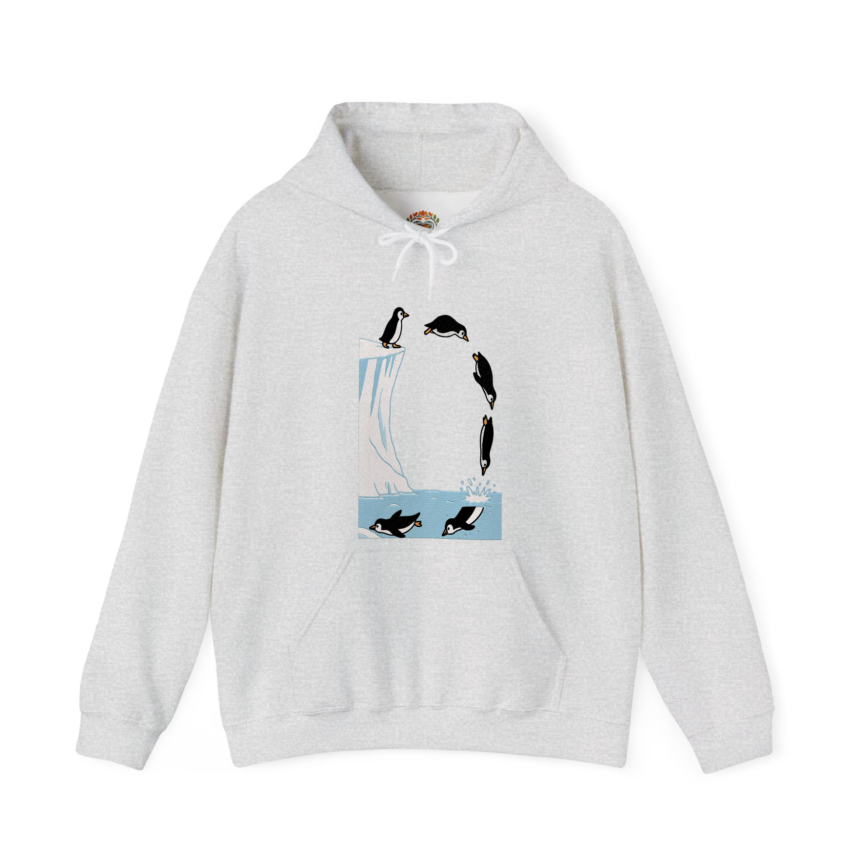 Penguin Diving Premium Heavyweight Embroidered Hoodie and Sweatshirt