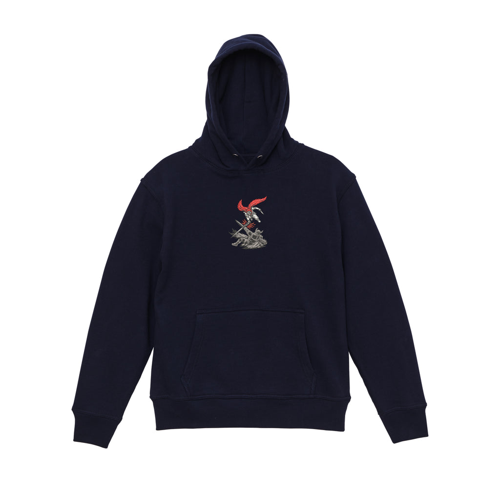 Sudadera con capucha y sudadera pesada bordada de Demon Slayer japonesa