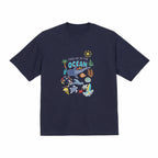 Find me in the ocean 刺繍入りプレミアムヘビーウェイトTシャツ